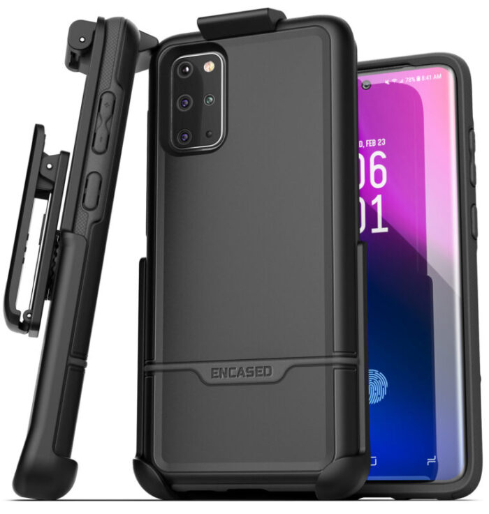 Galaxy S20 Plus Rebel Case and Holster Black Black RB111BK HL