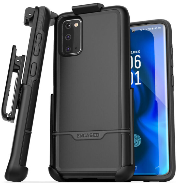 Galaxy S20 Rebel Case and Holster Black Black RB110BK HL