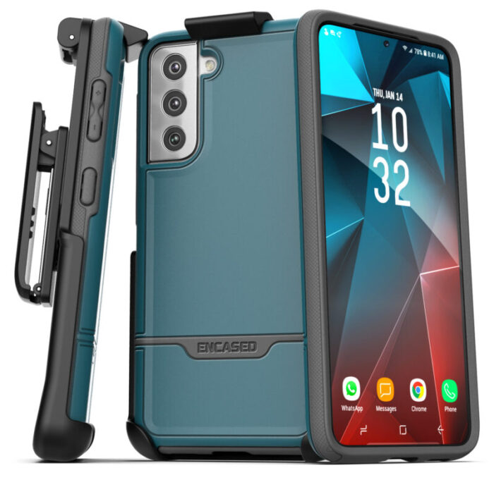 Galaxy S21 Plus Rebel Case and Holster Blue Blue RB144AB HL