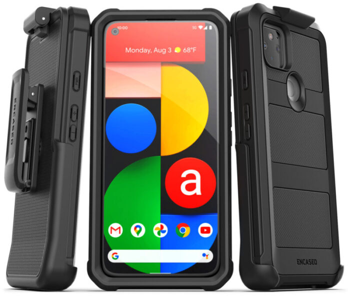 Google Pixel 5a 5G Falcon Armor Case With Belt Clip Holster Black FA170BKHL