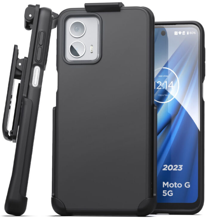 Motorola Moto G 2023 SlimShield Case with Belt Clip Holster SD327BKHL