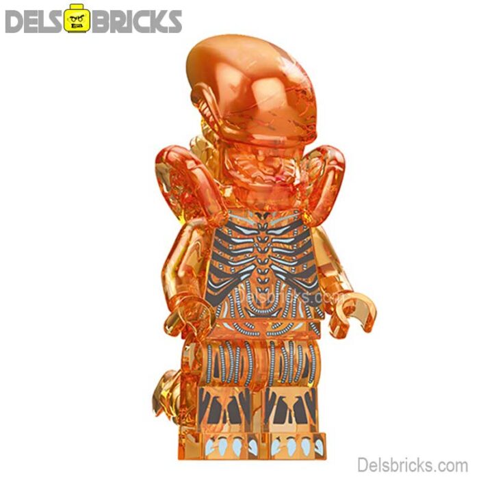 alien transparent orange pg1764 delsbricks minifigures