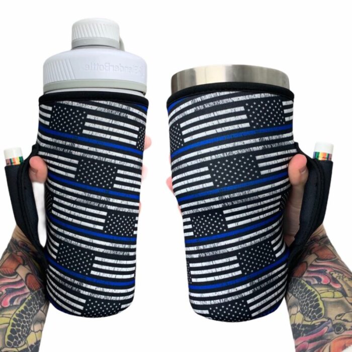 back the blue 30oz tumbler handlerdrink handlers 732971