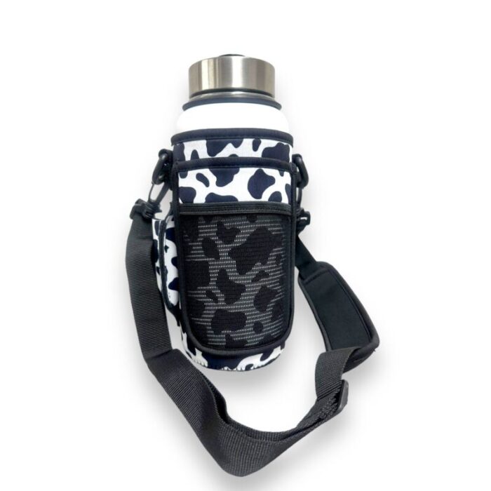 black and white cow print 30 40oz tumbler handler with carrying strapdrink handlers 483046