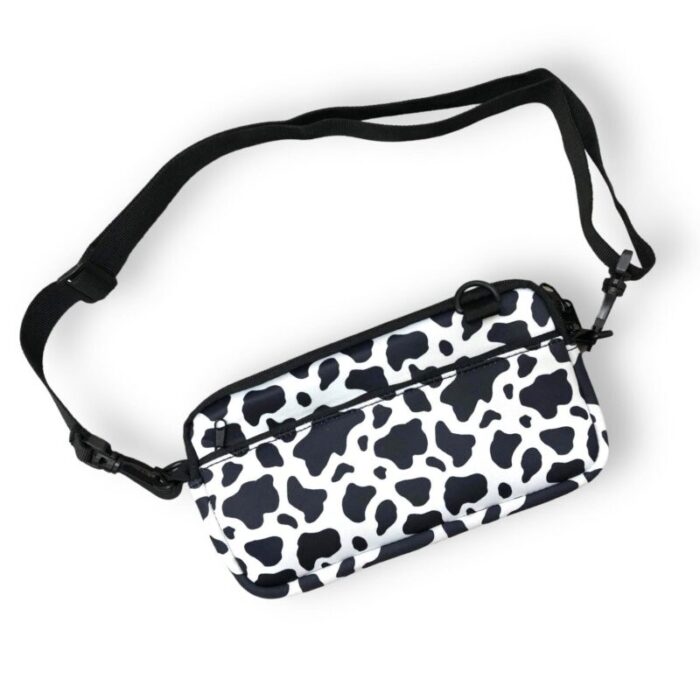 black and white cow print cross body pursedrink handlers 755555