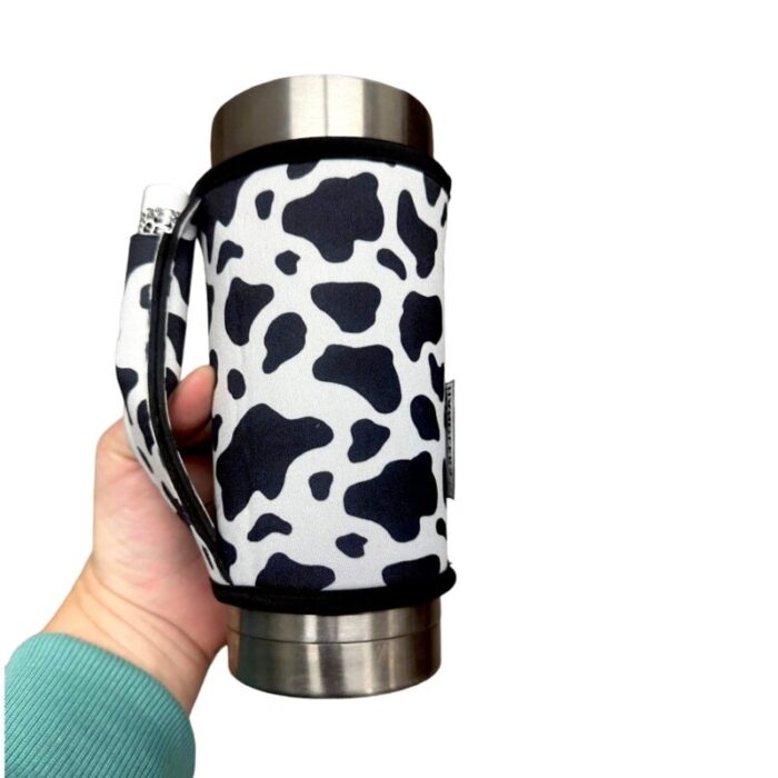 black and white cow print large xl bottomless handlerdrink handlers 991002