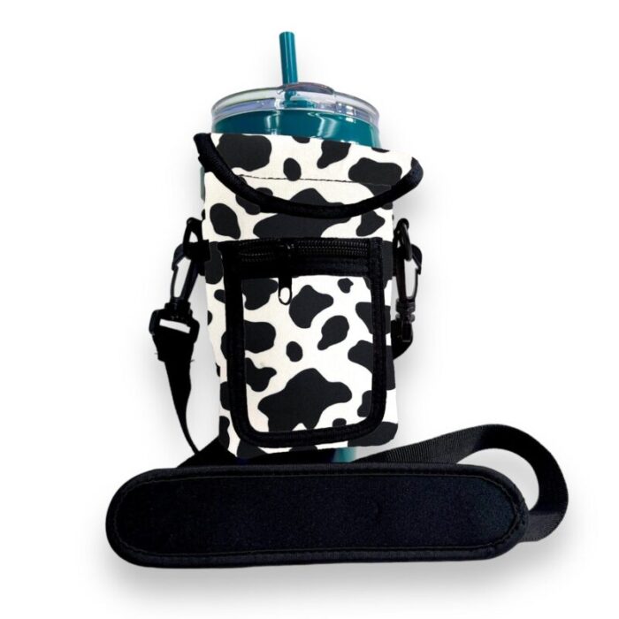 black white cow wrap around drink pocketdrink handlers 507177