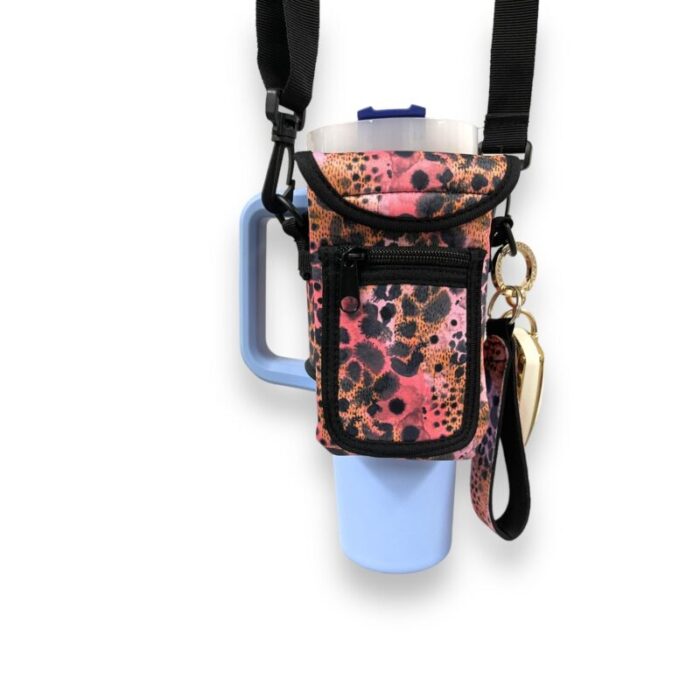 blushing leopard wrap around drink pocket preorderdrink handlers 134661