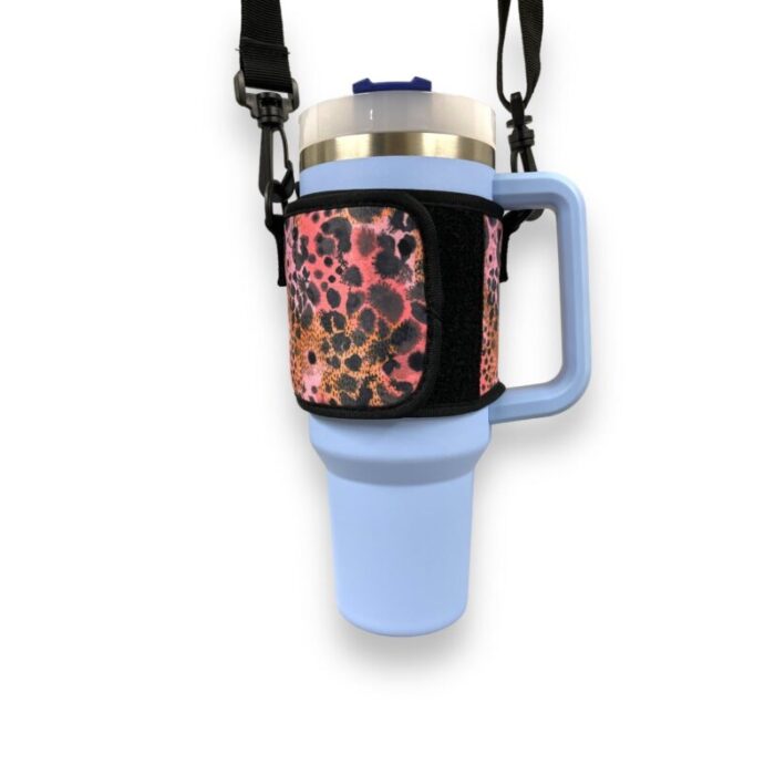 blushing leopard wrap around drink pocket preorderdrink handlers 143267