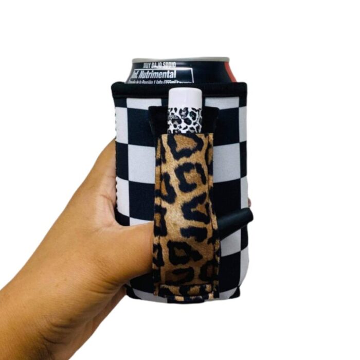 checkerboard w leopard 12oz regular can handlerdrink handlers 589522