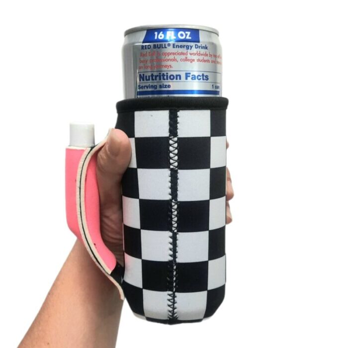 checkerboard w neon pink 16oz can handlerdrink handlers 175211