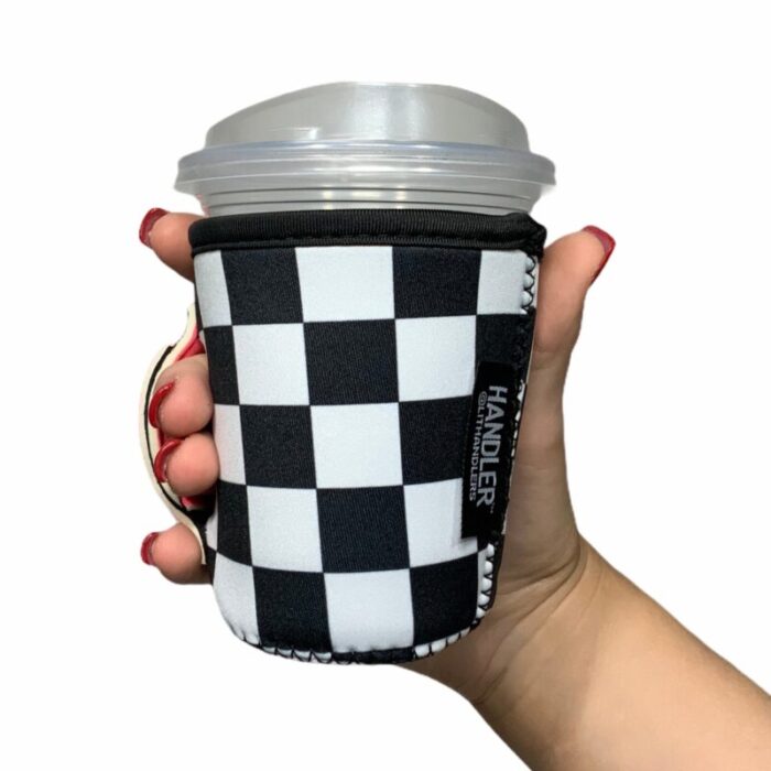 checkerboard w neon pink small medium coffee handlerdrink handlers 318805