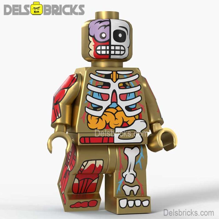 d8005f human body guy gold delsbricks minifigures toys