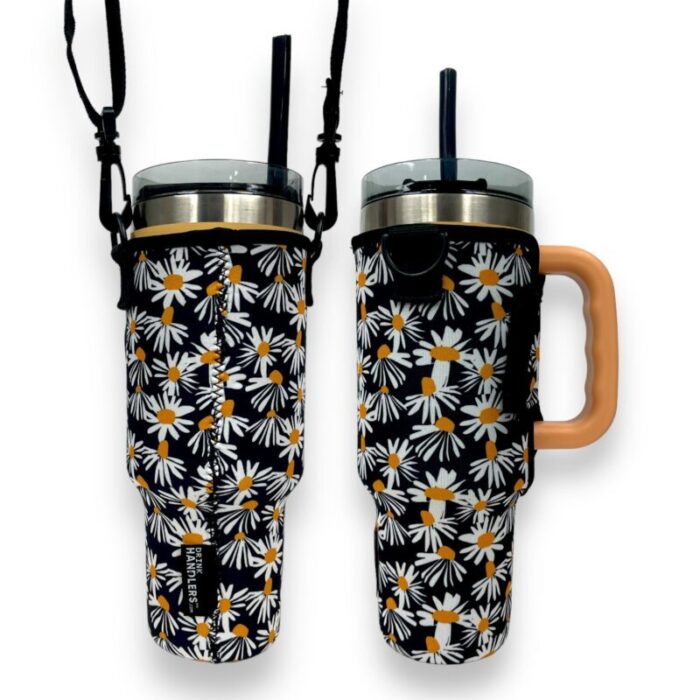 daisy 40oz tumbler with handle sleevedrink handlers 209724