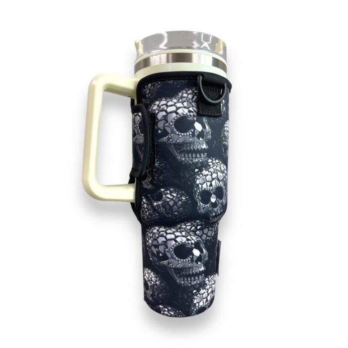 diamond skulls 40oz tumbler with handle sleevedrink handlers 525809