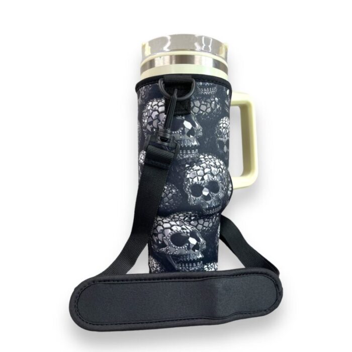 diamond skulls 40oz tumbler with handle sleevedrink handlers 917835