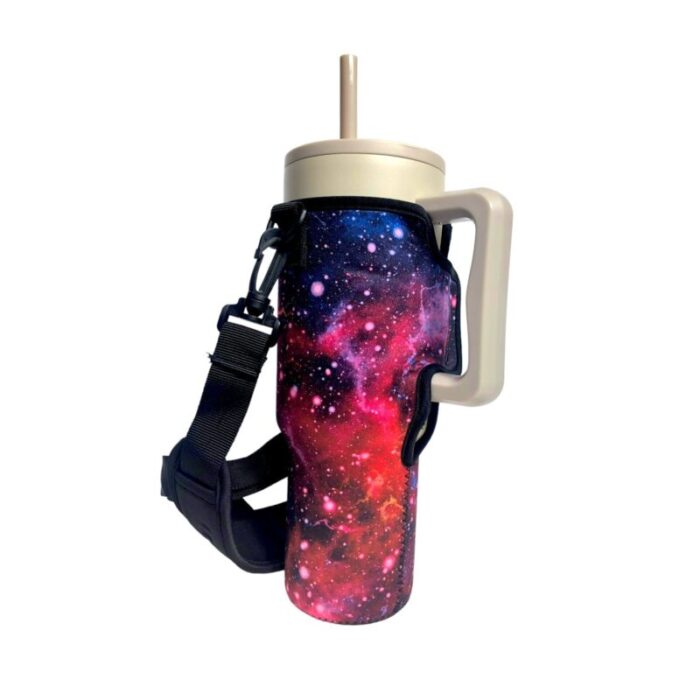 galaxy 40oz tumbler with handle sleevedrink handlers 503212