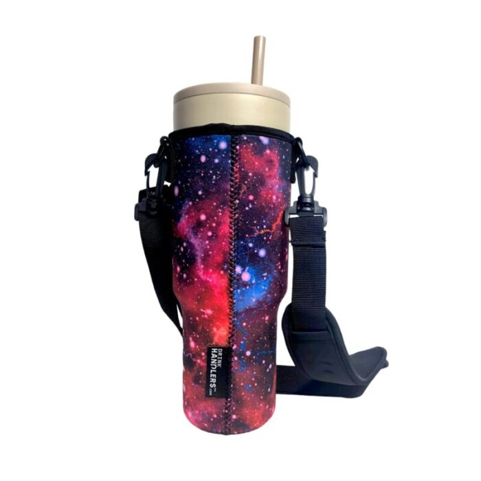 galaxy 40oz tumbler with handle sleevedrink handlers 512740