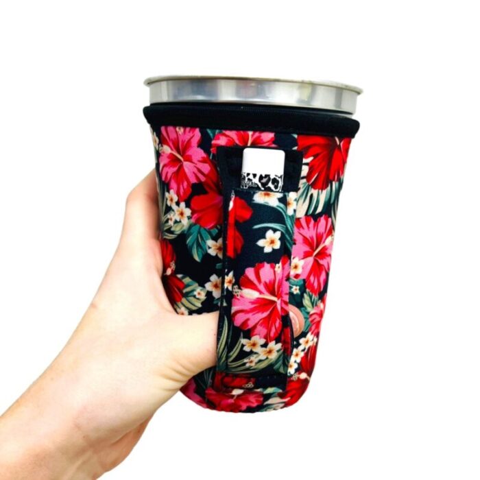 hibiscus 16oz pint glass medium fountain drinks and hot coffee handlersdrink handlers 353960