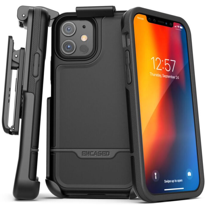 iPhone 12 Mini Rebel Case And Holster Black Black RB127BK HL