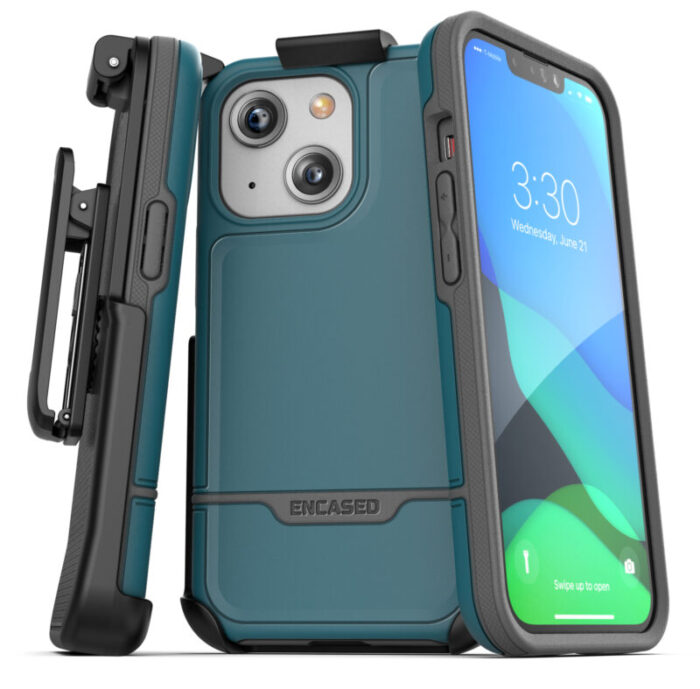 iPhone 13 Rebel Case with Belt Clip Holster Blue RB175ABHL