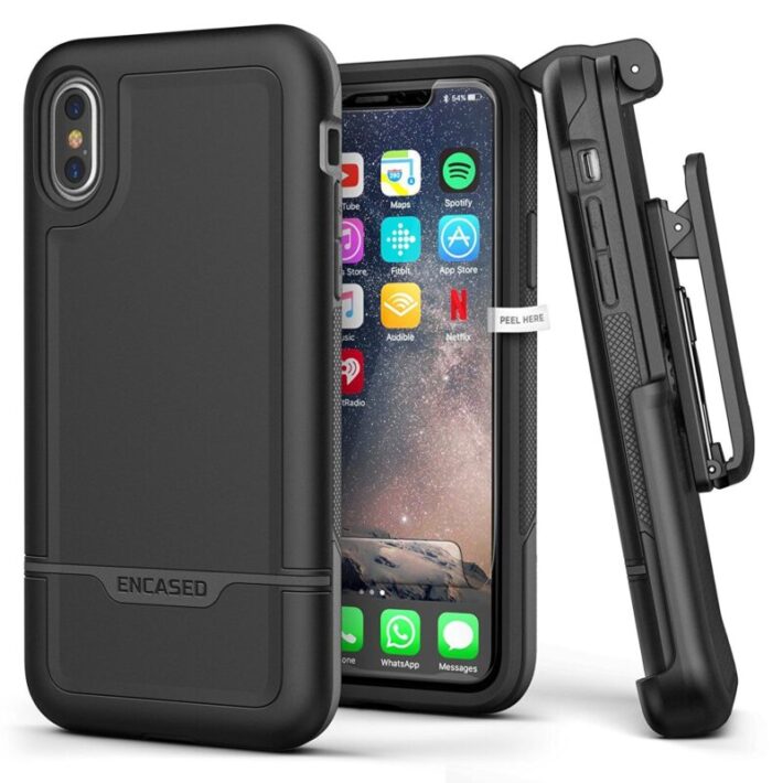 iPhone X Rebel Case And Holster Black Black RB45BK HL 4