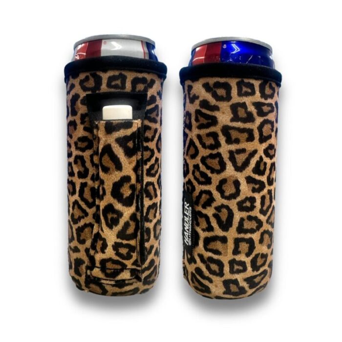 leopard 12oz slim can handlerdrink handlers 125428