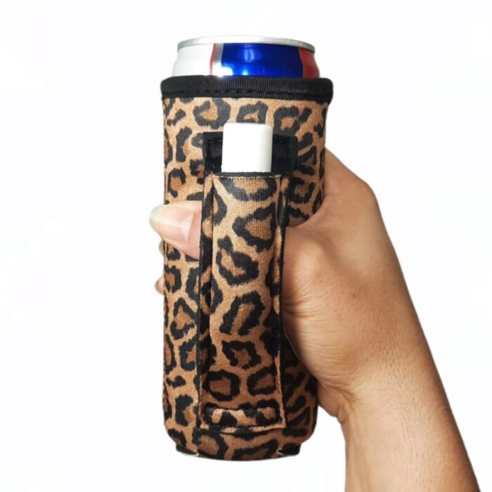 leopard 12oz slim can handlerdrink handlers 758465