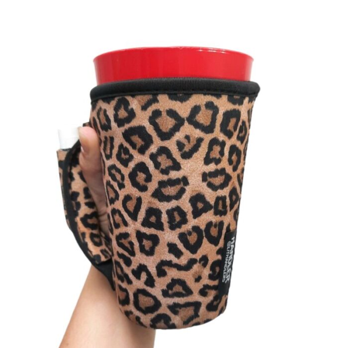 leopard 16oz pint glass medium fountain drinks and tumbler handlersdrink handlers 490677