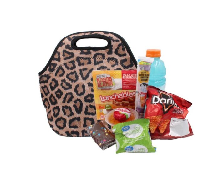 leopard lunch bag totedrink handlers 112074