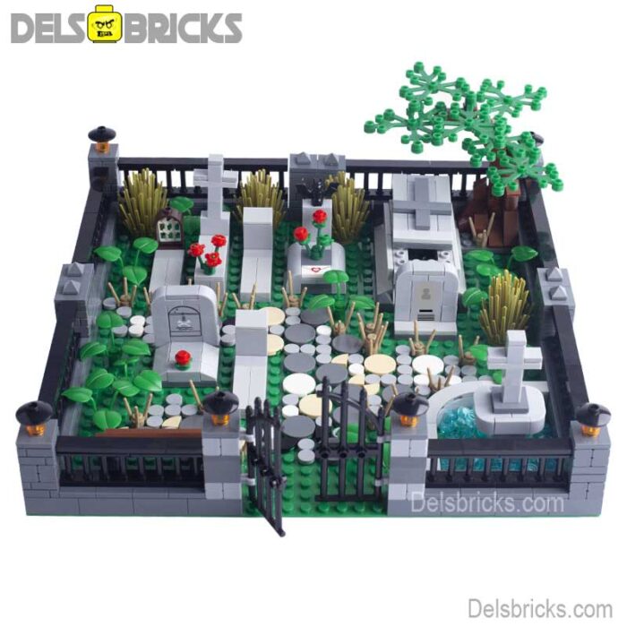 moc b13 cemetary 1 delsbricks minifigures toys