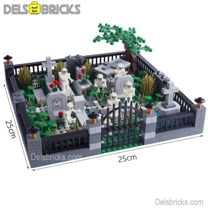 moc b13 cemetary 2 delsbricks minifigures toys