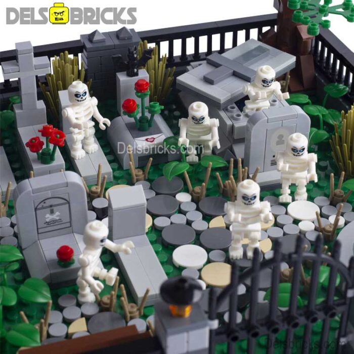 moc b13 cemetary 4 delsbricks minifigures toys