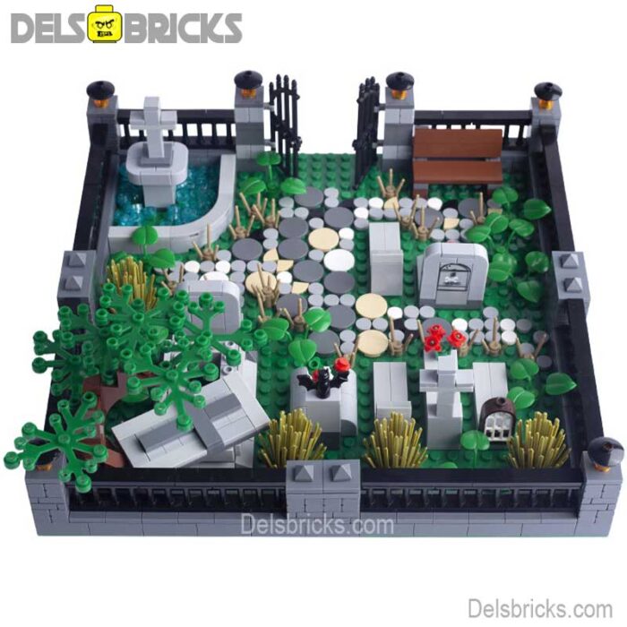 moc b13 cemetary 7 delsbricks minifigures toys