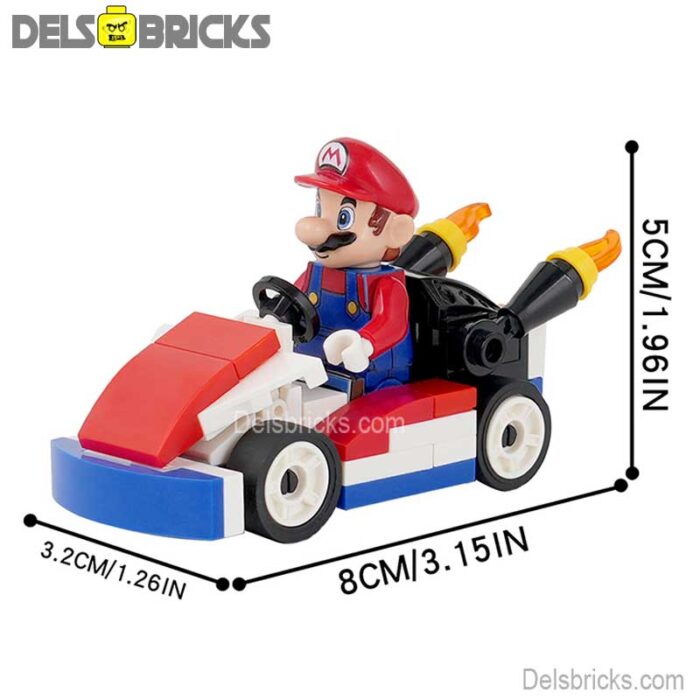 moc1218 a mario kart delsbricks minifigures toys