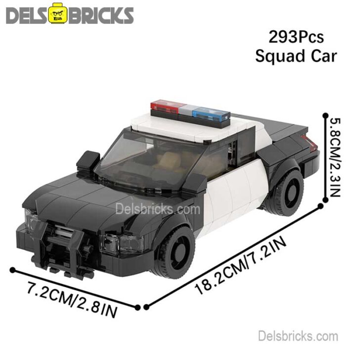 moc4128 police car delsbricks minifigures toys 1