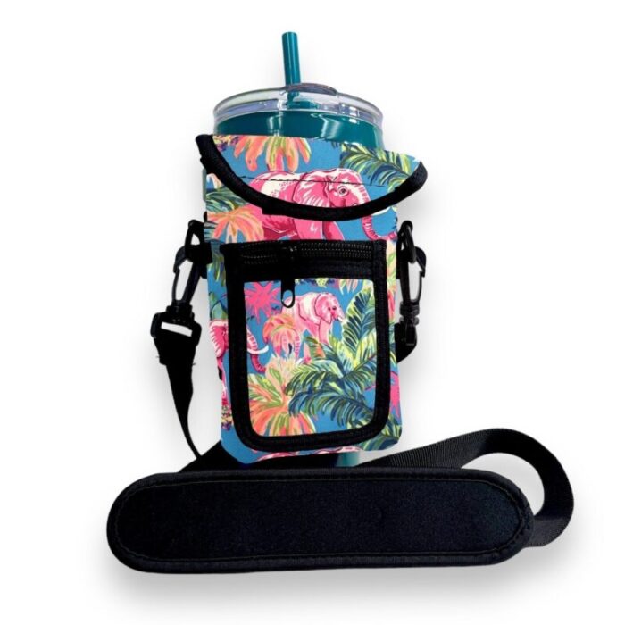 preppy elephant wrap around drink pocket preorderdrink handlers 229384