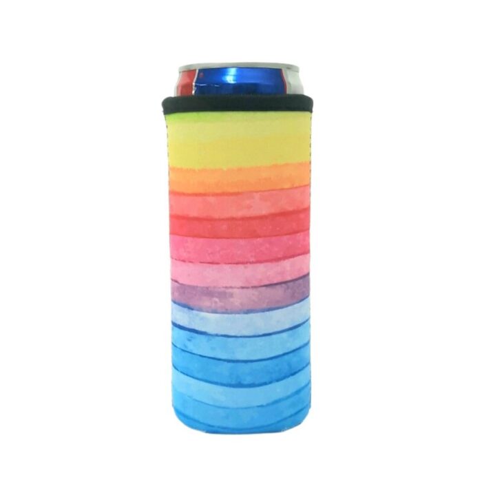 rainbow 12oz slim can sleevedrink handlers 839169