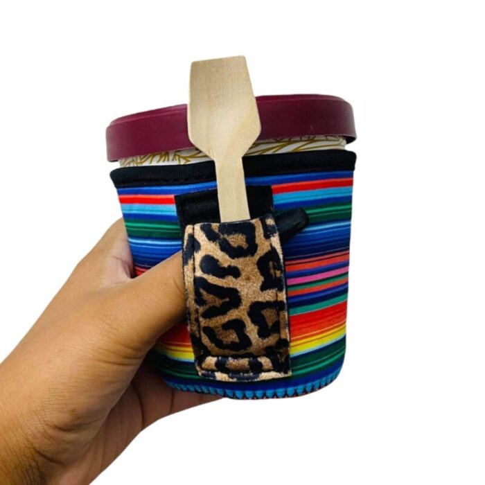 serape w leopard pint size ice cream handlerdrink handlers 253427