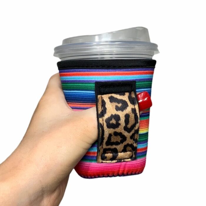 serape w leopard small medium coffee handlerdrink handlers 697574