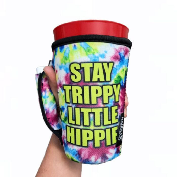 stay trippy little hippie 16oz pint glass medium fountain drinks and tumbler handlersdrink handlers 310331