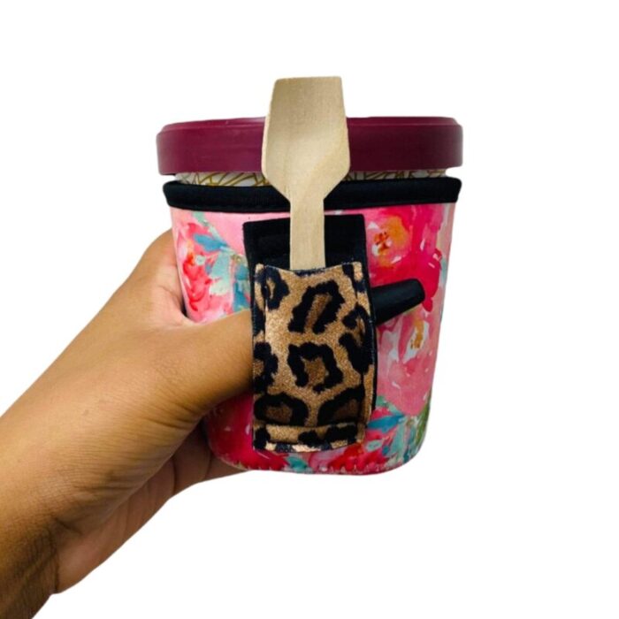 summer blooms w leopard pint size ice cream handlerdrink handlers 702790