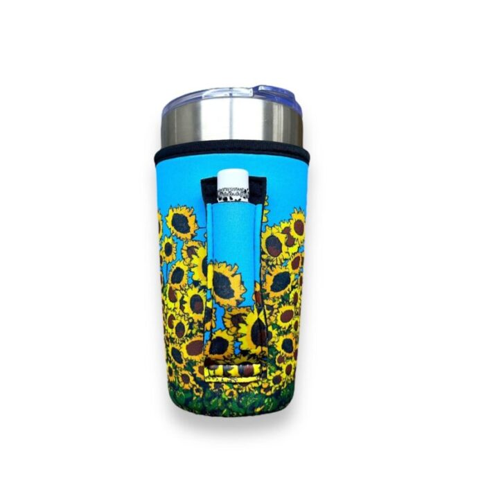 sunflowers 20oz large coffee tea tumbler handlerdrink handlers 133016