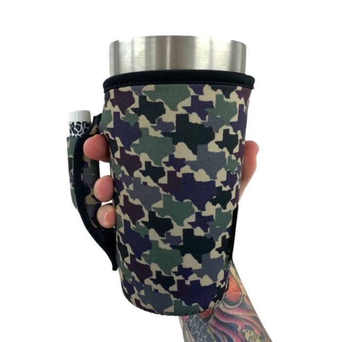 texas camo 20oz large coffee tea tumbler handlerdrink handlers 945711