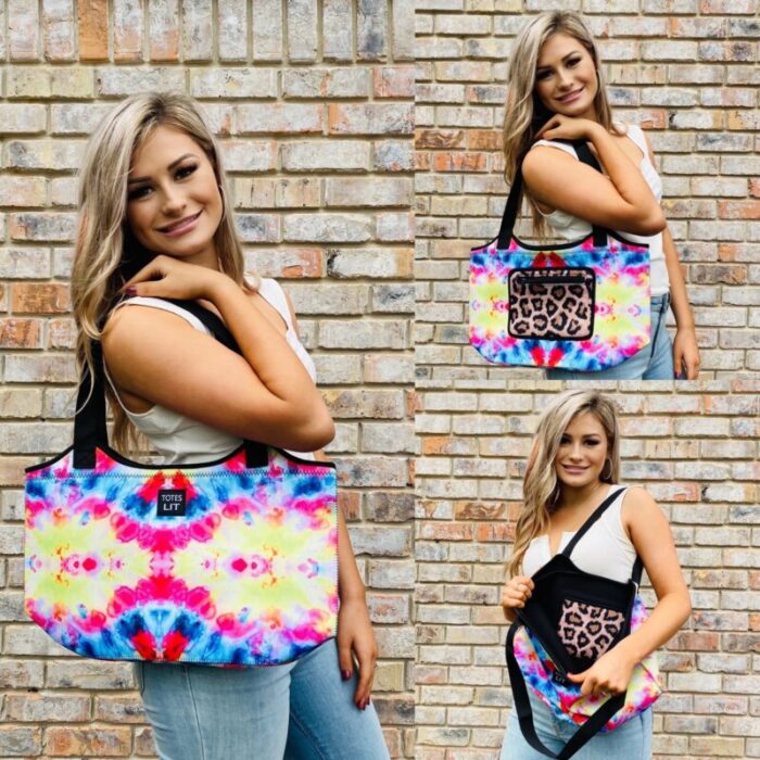 tie dye w leopard neoprene totedrink handlers 144420