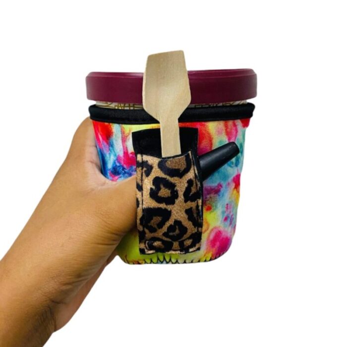 tie dye w leopard pint size ice cream handlerdrink handlers 614850