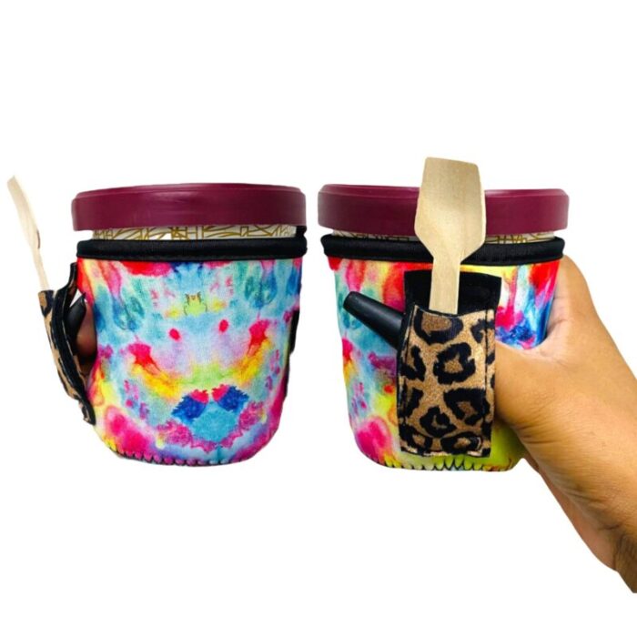 tie dye w leopard pint size ice cream handlerdrink handlers 933108