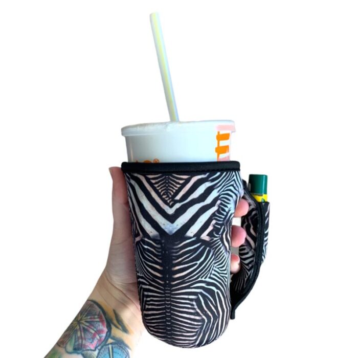 zebra 16oz pint glass tumbler tea grande coffee medium drinks handlerdrink handlers 859368