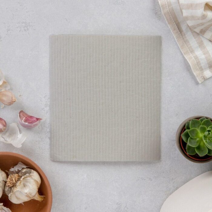 zws essentials grey plain zero waste sponge cloth swedish dish cloth paper towel replacement kitchen sponge 32012644483183